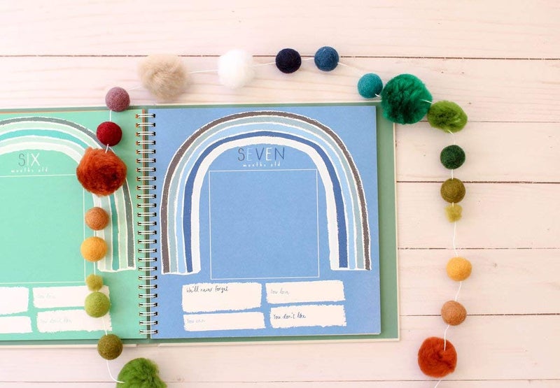 Lucy Darling Baby Memory Book - Little Rainbow | First 5 Years Journal & Photo Album | Gender-Neutral Milestone Keepsake for Baby Boy or Girl | New Mom Gift - Image 4